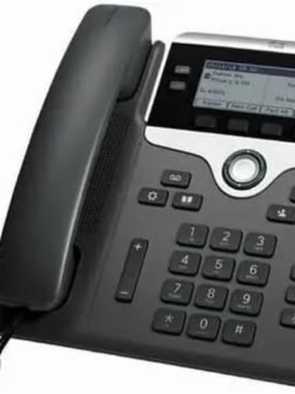 Cisco Black and Silver Business IP Desk Phone-office phone- VOIP